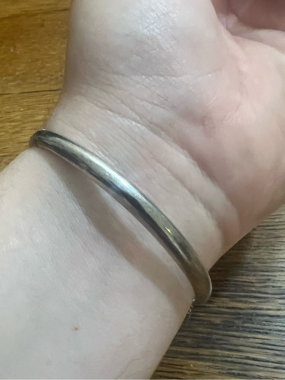 Vintage 925 Sterling Silver Hinged Bangle Bracelet - Picture 4 of 9
